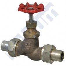 VALVULA DE ASIENTO, PASO RECTO, BRONCE, CON RACORES PARA SOLDAR